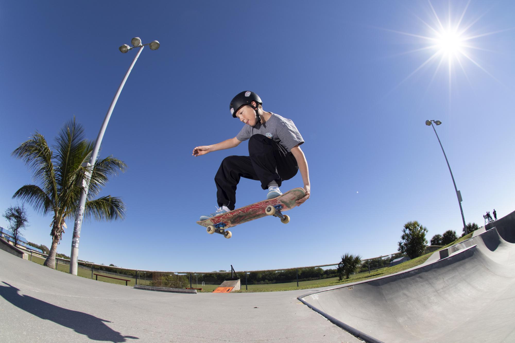 Photo of team rider Tripp Pingston skateboarding