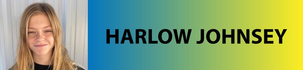 Banner for team rider Harlow Johnsey